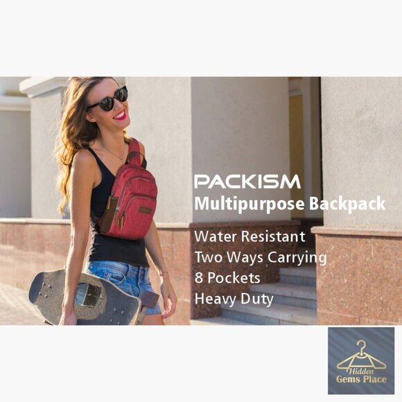 Convertible Mini Backpack Purse Fits 11-Inch Tablet Lightweight Daypack main image 6